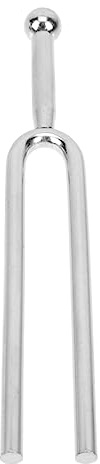Musikstimmgabel 440 Hz Rund für Gitarre und Violine, Edelstahl Silber | Präzises A-referenzmaß, Kompakte Bauform, Tragbar für Streicher und Zupfinstrumente, Robust