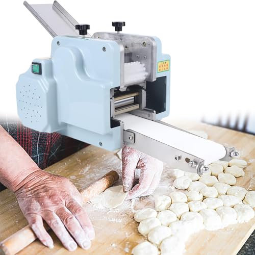 GESAIDES Macchina per Ravioli Elettrica Commerciale, Macchina per Ravioli Elettrica da 120 W, Macchina per la Lavorazione di Pasta per Ravioli Tondi, per Ristoranti Commerciali Domestici
