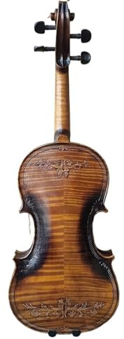 Anfänger Geige Komplett Handgeschnitzte Violine 4/4 Im Retro-Stil Professionelles Violino-Set Musikinstrument