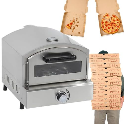 Electric Pizza Oven Countertop, Stainless Steel Pizza Maker Portable Stove Pizza Ovens Suitable for Party Outdoor Cooking Commercial/Home,Gas