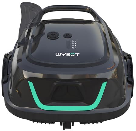 WYBOT Robot Piscina Professionale, Doppia Turbina Aspirazione Potente, 120 Minuti Autonomia, 100㎡ per Piscine Familiari, Soluzione Manutenzione Fondo,Verde Scuro