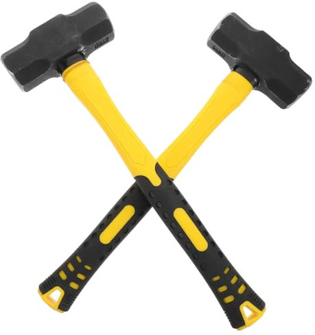 ABOOFAN 2 Stück Hochleistungs Mauerdemontagehammer Mauerbrecher Werkzeug Schlaghammer Schlaghammer Heimwerkerhammer Metall Mauerschlaghammer Fäustelwerkzeug Gelber Kohlenstoffstahl