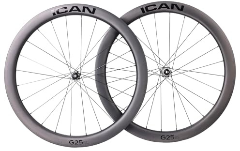 ICAN G24SL/G25SL 1297g/1352g Carbon Gravel Bike Laufradsatz 700C 40mm/50mm Felgenhöhe, 25mm Innenbreite, Scheibenbremse