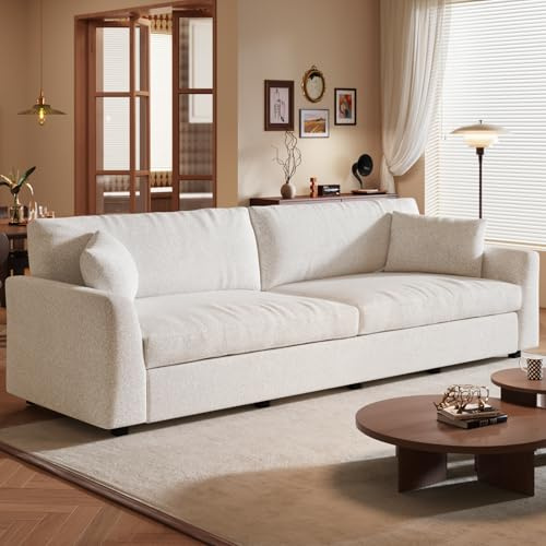 Guyii Beiges 2er Sofa, modernes und gemütliches Möbelstück für Wohnzimmer, weiche Couch für Zuhause, komfortable und stilvolle Sitzgelegenheit, 266 cm (EIN Sofa)