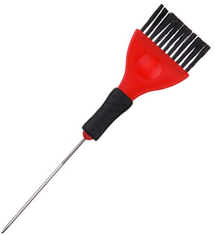 Pennello per colorare i capelli del salone di barbiere, applicazione della tintura dell'ago