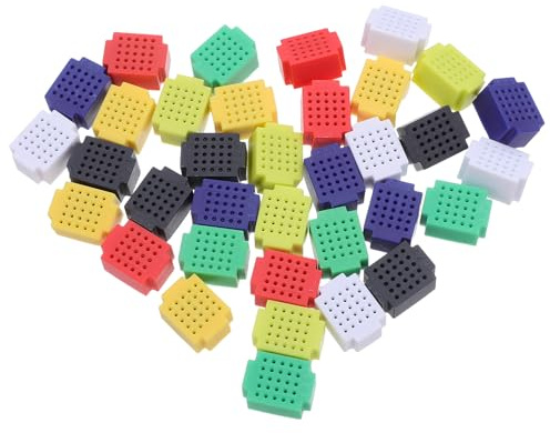 EPIGEIST 35pcs Solderless Mini Electronic Breadboard Kit, 7 Colors Circuit Breadboards PCB for DIY Electric Project Testing and Proto Shield Connection