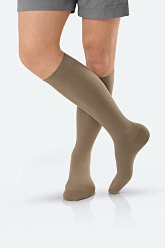 JOBST forMen Ambition Herren Kompressionsstrümpfe / KKL2 / Größe I/Khaki/geschlossene Spitze/regular/ohne Haftrand/Kniestrümpfe mit Baumwolle und integrierten Carbonfasern
