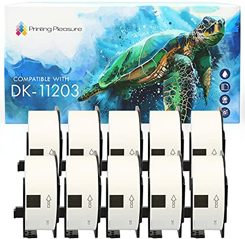 10x Ordnerregister-Etiketten kompatibel für Brother DK-11203 17mm x 87mm (300 Stück/Rolle) P-Touch QL-500 550 570 700 710W 720NW 800 810W 820NWB 1050 1100 1110NWB, Thermopapier mit Kunststoffhalter