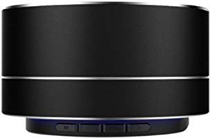 Altoparlante in Metallo Bluetooth per iPhone 11 PRO Porta USB TF Card Ausiliare Altoparlante Micro Mini (Nero)