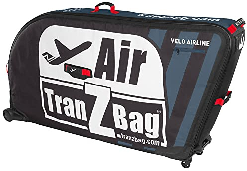TranZbag EVOC AIR Fahrrad-Transporttasche, Black | aufblasbare Fahrrad Packtasche, Radzubehör, platzsparende Fahrrad Transporttasche mit 4 Rädern, für Reise- & Lufttransport