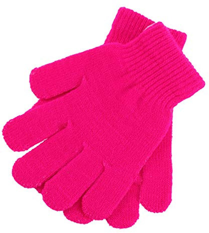 Veemoon Herbst/jungen Und Mädchen Handschuhe Stretchy Gestrickte Volle Finger Warme Handschuhe Für Mädchen Jungen Rosy