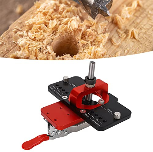 Verdeckte Scharnierlehre 35mm Türscharnierlochbohrführung Locator Drill Bit Kit Aluminiumlegierung Lochöffner für Türschrank und Möbel - Professionelles Werkzeug