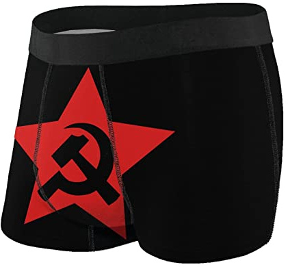 IUBBKI Communiste URSS Marteau Faucille Hommes sous-vêtements Respirant Stretch Boxer Briefs