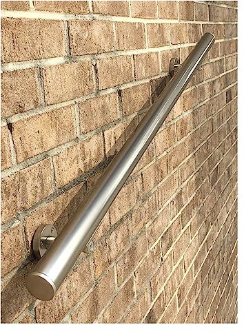 Handläufe Edelstahl-Handläufe für Treppen im Freien, runder Handicap-Wandstützhilfe-Handlauf für ältere Kinder mit Behinderungen, kommerzielles rutschfestes Treppenhandlauf-Kit ( Size : 600cm/19.7ft/2