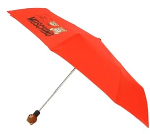 Moschino Damen-Regenschirm der Marke Moschino, Modell Scribble 8061, aus Synthetik., rot, S