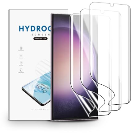 nvskvd Hydrogel Folie für Samsung Galaxy S23 Ultra, 3 Stück TPU Displayschutzfolie HD Klar, Flexibel Folie Fingerabdruck-ID Unterstützt, Schutzfolie Selbstheilend