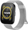 Correa de metal para Amazfit Bip 5/Amazfit Cheetah Smartwatch, 22 mm acero doble imán correas compatibles con Amazfit Bip 5/Amazfit Cheetah Pro con Super Magnético, plateado