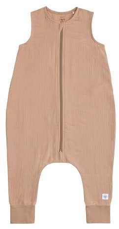 Casual barn sovoverall ärmlös 1,0 tog andas av muslin GOTS certifierad/sovjumper maple, storlek 98/104