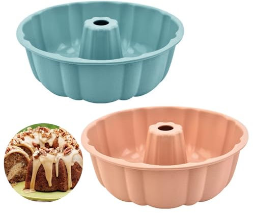 RoadLoo 2 Pezzi Stampo per Torte Silicone,Stampi in Silicone per Dolci Stampi in Silicone per Prodotti da Forno a Forma di Fiore Antiaderenti e Rilascio Rapido Tortiera Silicone 25cm