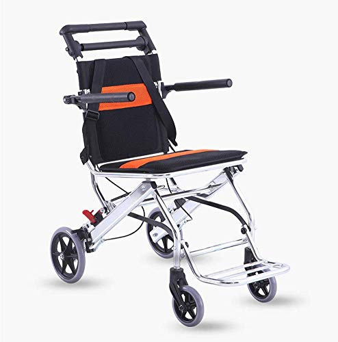 Máquina De Desplazamiento De Silla De Ruedas Móvil Cómoda Y Ultraligera Para Exteriores/Transporte De Viaje De Aleación De Aluminio Portátil Plegable Máquina De Desplazamiento De Silla De Ruedas Móvi