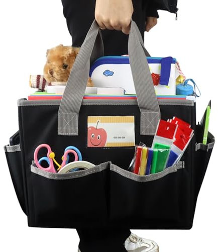 Mbiyhgta Bastelorganizer-Tragetasche, Aufbewahrungstasche für Scrapbooking, große Kapazität, Kunst- und Bastelaufbewahrung, mehrere Taschen, vielseitig einsetzbar für Scrapbooking, Schule