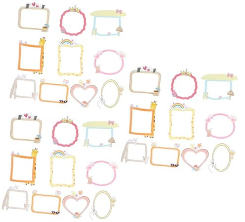 ABOOFAN 3sets Diy Sticker Scrapbooking Decorative Stickers for Craft Easy Apply Photo Frame Decor Journal Adhesives 10pcs*3