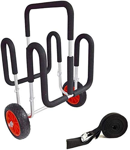 Chariot gonflable en aluminium pour kayak, planche de surf, canoë,
