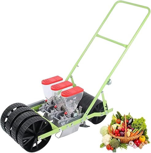 Wrobelax Precision Hand Push Garden Seeder For Farmer - Manual Vegetable Planter For Corn, Beans, Peanuts - Adjustable Plant Spacing Spreader - Effortlessly Sow Seeds With Ease