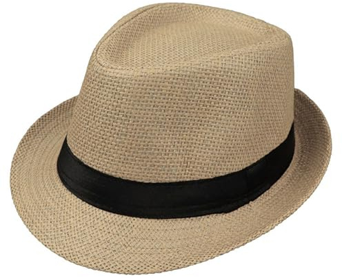 jojnsha Strohhut für Herren, für Karneval, Party, Teenager, lässiger Frühlingshut für Angeln, Camping, Radfahren, a, 46*32*10cm