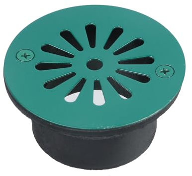 Pastlla Runde Gitter-Ablaufabdeckung, 7,5 cm Abflussinterpolation Rasengitter Metallabdeckung, Gusseisen-Sichtteich-Bodenablaufgarnituren, für Rasen und Höfe, um Blätter und Zweige Schmutz zu