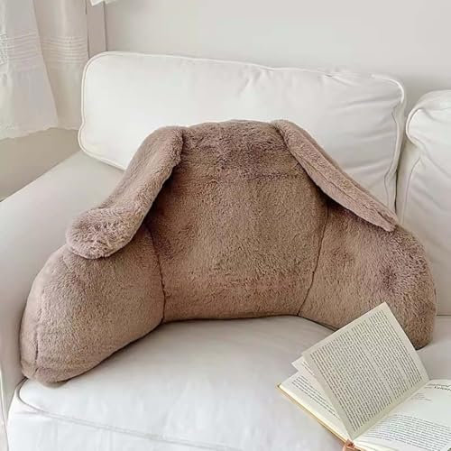 Rückenkissen, Kissen zum Sitzen, Flauschiges Fellkissen, Gaming-Lendenwirbelstütze, Sofa-Stützrücken mit Armlehne