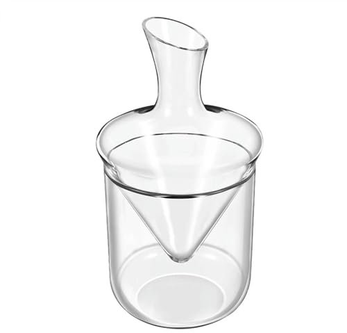 ZBDZSW Décanteur à vin avec seau à glace, sans plomb, carafe à vin en cristal soufflé à la main, rotation rapide