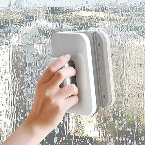 Double-Sided Window Cleaner Glass Wiper, Magnetic Window Cleaner Glass Wiper Cleaning Tools for High-Rise Double Car Glazed Windows Thickness 3-10mm