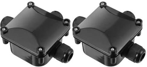 ABOOFAN 2pcs Junction Box Outdoor Way Cable Connection Box for Electrical Project Fits Mm² Wire
