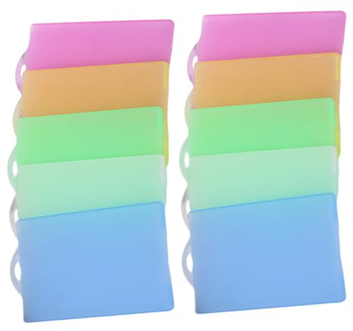 minkissy 10 Stück Bunte Kartenhüllen Aus Langlebigem Kunststoff Namenskartenhalter Und Schutzhüllen Für Busfahrkarten Bankkarten Und Ausweise Mehrfach Verwendbar Für Reisen Und Alltag