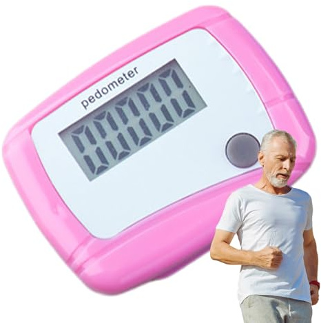 Portable Pedometer – Digital Walking Step Counter | Abs Fitness – Clear Display for Running Jogging Hiking with Sleep Function and Power Saving Mode, Lightweight Pocket Size for Outdoor Sports