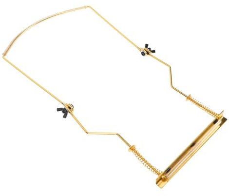 Verstellbarer Mundharmonikahalter für 10-loch als Halsstütze | Zinklegierung in Gold, als Mehrzweckclip Nutzbar, Robust und Formstabil