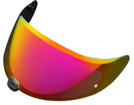 XYJTC Motocicleta Protector facial for casco de moto HJC HJ20M C70, FG-17, FG-ST e IS-17 con protección UV (plateado)(Rose Red- for Day)