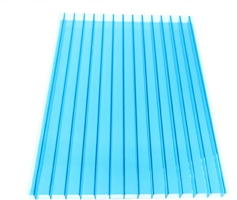 YCOVSFP Pannelli for Serre in Policarbonato A Doppio Strato da 48 Pezzi, Pannelli di Copertura Leggeri E Infrangibili for Il Fai Te, Capannoni Uso Esterno(Blue,50X50cm-6mm)