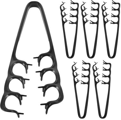LIFKOME Pettoine Volumizzante per Chioma e Frangia Nero 6pezzi Pennello per Acconciatura Stylist Uomo Professionale