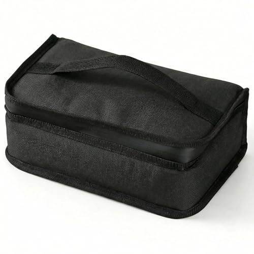 ZXTGBQ Small Lunch Box Bag, Insulated Lunch Bag for Men Women Kids, Hermal Lunchbox Adults with Handle, Food Storage Coolerbags, Mini Coolerbag for Work School Trip, Small Coolbag Lunchpail (Black)