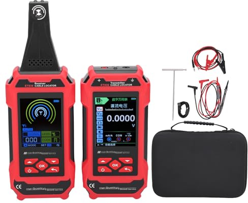 Weytoll Kit di ricerca per cavi sotterranei da parete con torcia, rilevatore di tensione AC/DC, rilevatore di guasti per cavi elettrici, ricerca di cortocircuito/rotture