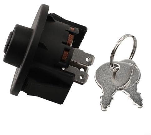 Interruttore di accensione a 3 posizioni per tosaerba, include chiave, compatibile con modelli 1172221 e 1374100, prestazioni affidabili