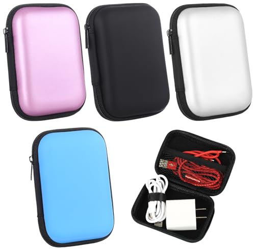 HongSiFang 4 Pcs Playing Card Boxes, Portable Plastic Cards Storage Case | playing card organizer, suitable for indoor and outdoor games, camping, and storing data cable accessories