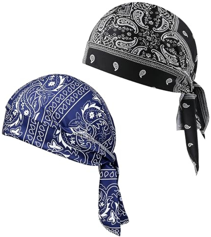 IGXX Bandana Refrigerante da Uomo, Sottocasco Traspirante Assorbi Sudore per Ciclismo, Moto e Corsa, Cuffia a Rapida Asciugatura, Nero e Blu Navy