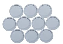 MAUL Magnete (10 Stück) Ø 34mm | Magnet aus bruchsicherem Kunststoff | Starke Magnete für Whiteboard und Magnettafel | Industriemagnete vielfältig anwendbar in Büro, Lager und Werkstatt | Grau