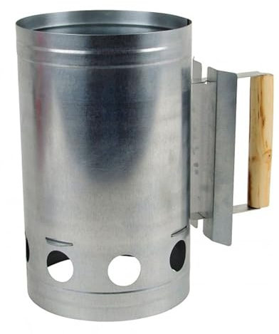 Galvanised Charcoal Starter Barbecue Chimney Starter Grill Igniter Aid New
