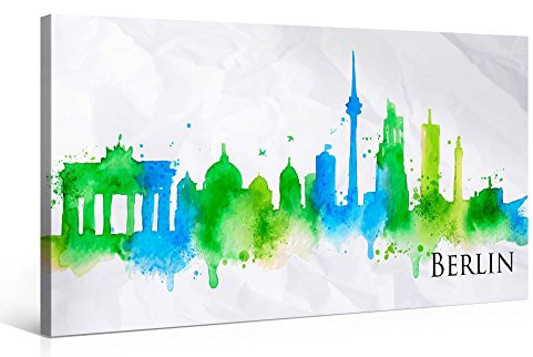 PICANOVA – Berlin 100x50cm – Premium Leinwanddruck – Kunstdruck Auf 2cm Holz-Keilrahmen Für Schlaf- Und Wohnzimmer
