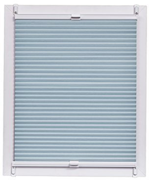 Sunlines Wabenplissee Made in Germany, Tageslicht, Klemmfix, Weisse Schiene, 80 x 220 Wabenplissee, Stoff, Blau, 80 x 2.3 x 220 cm, 1 Einheiten