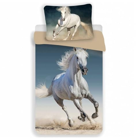 Jerry Fabrics Bettwäsche-Set Horse 03 140x200 cm Bettdecke + 70x90 cm Kissenbezug
